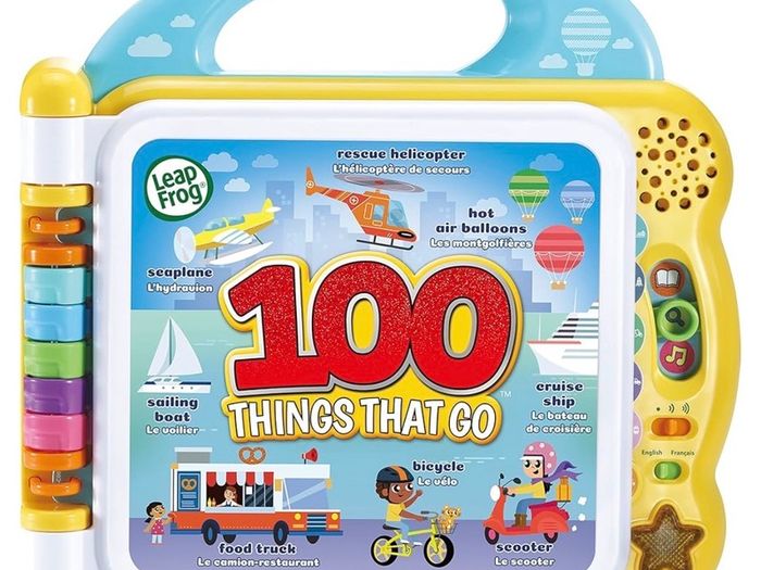 LeapFrog 100 Things That Go, Baby & Toddler Book, Educational and Interactive Bilingual Playbook, Gift for Pre School Kids aged 18, 24, 36+ months, English Version