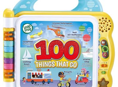 LeapFrog 100 Things That Go, Baby & Toddler Book, Educational and Interactive Bilingual Playbook, Gift for Pre School Kids aged 18, 24, 36+ months, English Version