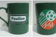 FAI EIRCOM (Football Association of Ireland) - personalised mug with name PAULINE (early 2000s). Pristine unused condition.