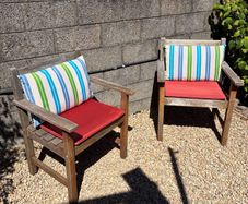 Two Garden Chairs with cushions included