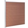 WPC Fence Set 2 Square + 1 Slanted 446x186 cm Brown Image 7