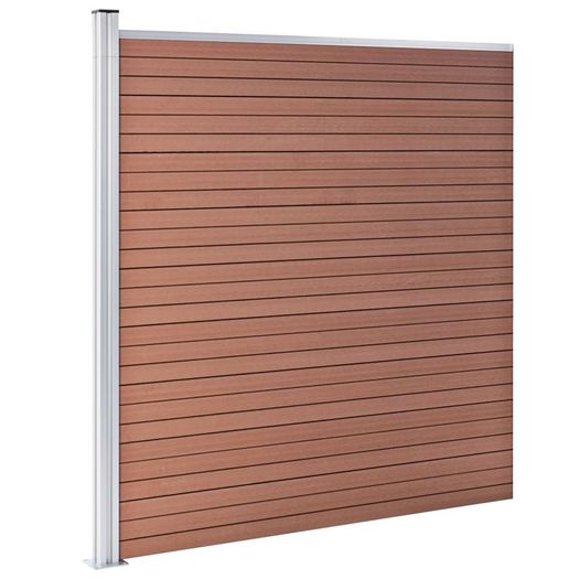 Garden Fence WPC 1218x186 cm BrownGarden Fence WPC 1218x186 cm Brown