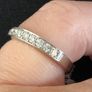 18ct white gold diamond eternity/wedding ring Image 2
