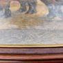 Framed Vintage Painting  Draft Horses in a Stable Image 4