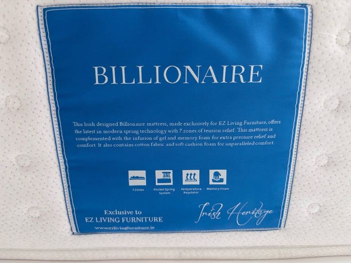 Irish Heritage Billionaire Super King Mattress Barely Used
