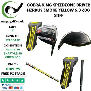 Cobra King Speedzone Driver / 9 Degree / Hzrdus Smoke Yellow 6.0 60g Stiff