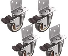 4 Heavy Duty 50mm Furniture Castors with Brakes