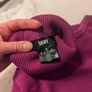 DKNY deep fuchsia turtleneck with free left shoulder detail Image 5