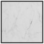 Tea Table Black with White Marble Glass 90x90x50 cm Image 3