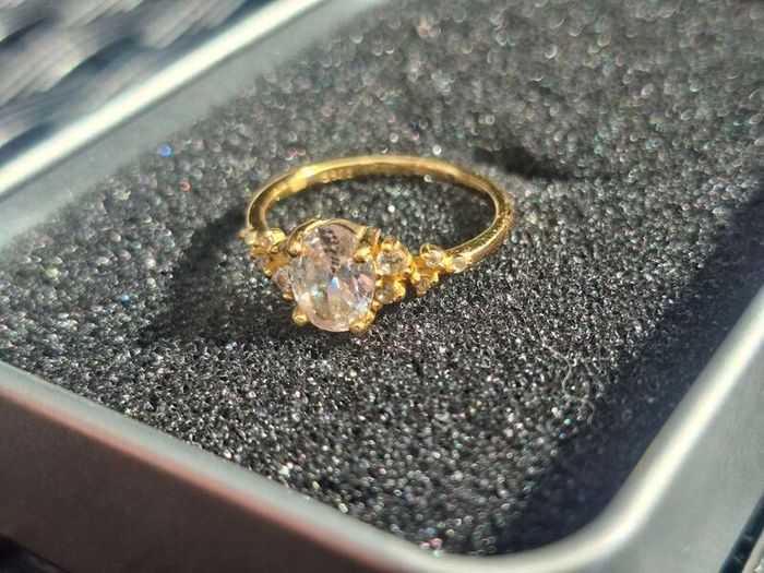 Beautiful Gold-plated S925 Sterling Silver Ring
