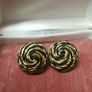 Golden and Black Thread Vintage earrings Image 3