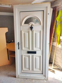 white upvc door