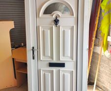 white upvc door