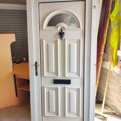 white upvc door