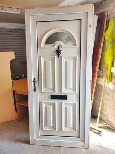 white upvc door