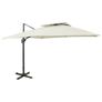 Cantilever Umbrella with Double Top 300x300 cm Sand Image 5