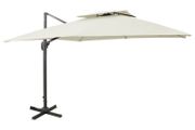 Cantilever Umbrella with Double Top 300x300 cm Sand