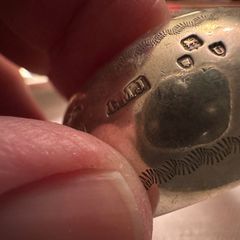 Antique sterling silver napkin rings