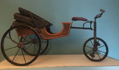 Unique rare antique doll carriage Victorian