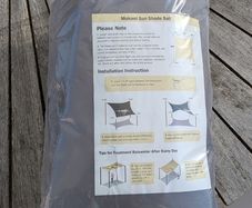 Sun Shade Sail, 10'x10' Rectangle Sunscreen Awning Canopy, Waterproof Shade Sail, 95% UV Block with Free Rope, for Outdoors, Garden, Patio, Yard, Party(Grey)
