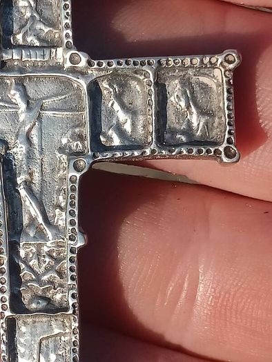 German Orthodox Silver Heavy Crucifix(Circa 1850)..22 grams