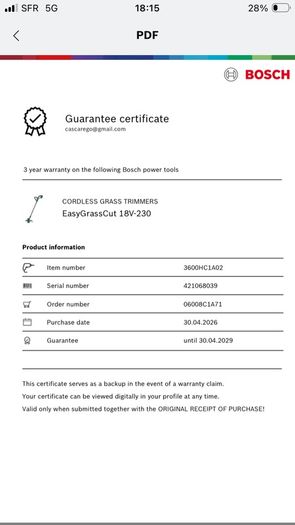 Bosch EasyGrassCut 18-230 2Ah Cordless GrassTrimmer