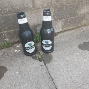 Extra Large   Guinness bottles.