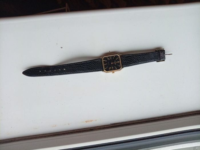 Vintage 1980s Dilma Quartz Dress Watch. Classic Geometric Tank Style