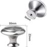 30 PCS Cabinet Door Knobs, Sliver Cabinet Knobs Kitchen Cupboard Knobs Round Pull Handles Chrome Door Handles Knobs Metal Drawer Knobs with 30 Screws for Furniture Drawer Wardrobes Bathroom Doors (FREE POSTAGE) Image 2