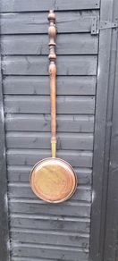 old copper  bed pan