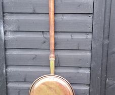 old copper  bed pan