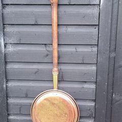 old copper  bed pan