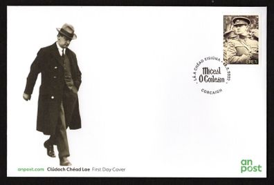 2022 Ireland Centenary of the death of Michael Collins Collins Commemorative Stamp An Post First Day Cover (FDC) with Corcaigh (Cork) cancel.