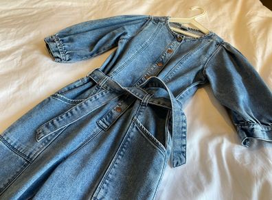 Girls stunning Next denim jumpsuit 8 9