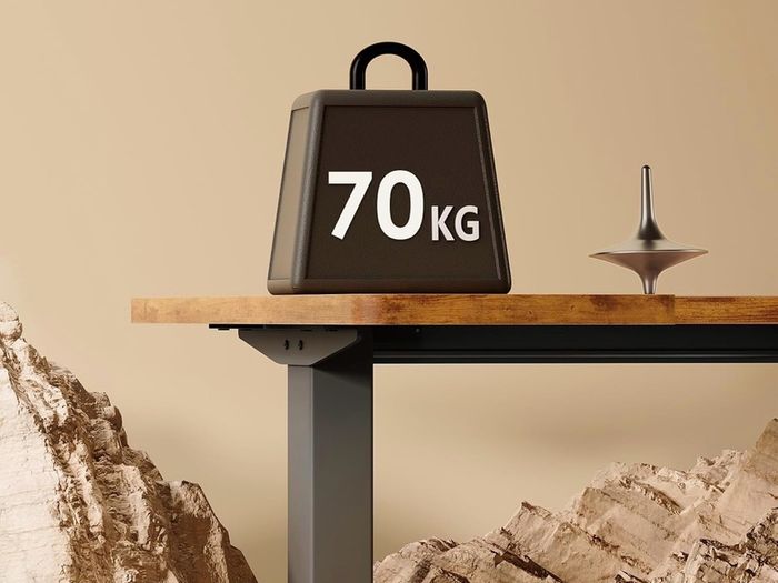 Electric Standing Desk, 120cm U Shaped Height Adjustable Desk with 3 Memory Smart Panels