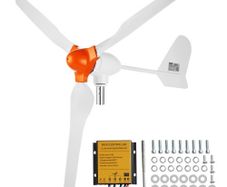800W Wind Turbine Generator, 12V Wind Turbine Kit, 3-Blade Wind Power Generator with MPPT Controller, Adjustable Windward Direction & 2.5m/s Start Wind