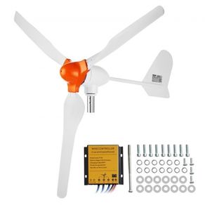 800W Wind Turbine Generator, 12V Wind Turbine Kit, 3-Blade Wind Power Generator with MPPT Controller, Adjustable Windward Direction & 2.5m/s Start Wind
