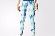 Adidas High-Rise Allover Print Long Tights Women Training Multicolor/Tech Steel