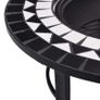 Mosaic Fire Pit Black and White 68cm Ceramic Image 6