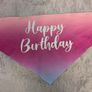 Pink birthday bandana for dog Image 4