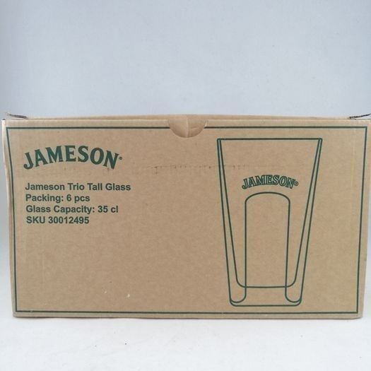 Jameson Whiskey Trio Tall Glasses [6x box] - Brand New