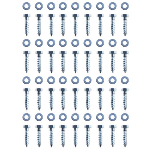 L-shaped Ground Anchors 12 pcs Galvanised Steel 5x5x50 cm