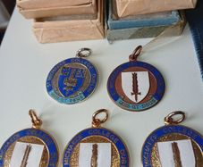 St Michael's College Memorabilia Dublin Vintage Sports Achievement Badges From The Mid 1970s With Some Boxes