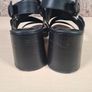 womens RALPH LAUREN sandals black leather block heels strappy buckle shoes Size UK 3.5 B EU 36.5 Image 10