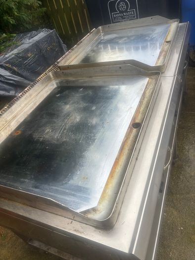 Double commercial stainless steel griddle