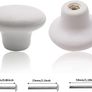 10x White Door Knob Cabinet Retro Round Ceramic Drawer Cupboard Kitchen Pull Handle 32mm (FREE POSTAGE) Image 5