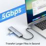 USB C Hub HDMI Adapter for MacBook Pro/Air, MOKiN 7 IN 1 USB C Dongle Mac Adapter with HDMI, USB C Data Port,100W PD,SD/TF and 2 USB 3.0 for Dell/Lenovo/Thinkpad Image 5