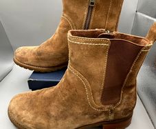 Womens Timberland EK Dark Brown Leather Zip Up Casual Chelsea Boots UK 4.5