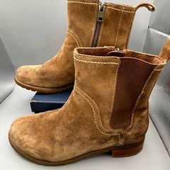 Womens Timberland EK Dark Brown Leather Zip Up Casual Chelsea Boots UK 4.5