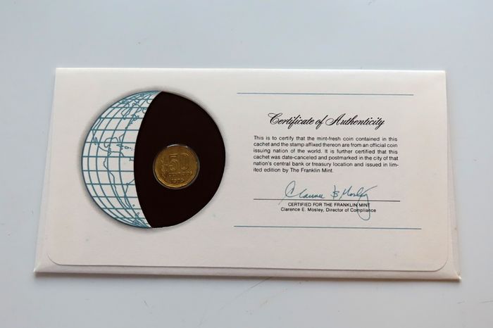 Argentina 1975 Vintage Coin Stamp cover BUNC